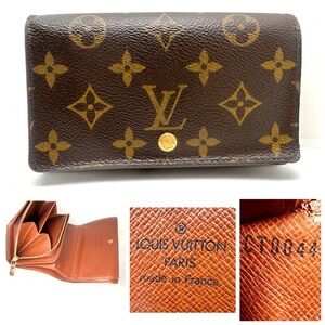 Good condition authentic Louis Vuitton Monogram Tresor wallet CT0044
